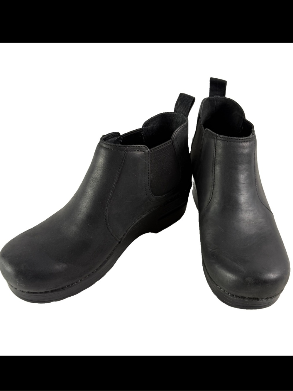 Dansko Frankie 38 Boot Chelsea Black Oiled Leather Women Size US 7.5-8 EU 38 EUC - Picture 4 of 16